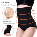 Calcinha modeladora de cintura alta com controle de barriga