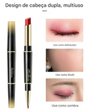 🔥Batom de ponta dupla, lápis labial automático, matte, à prova d'água, de longa duração, não transfere.