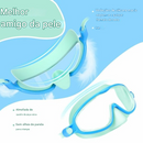 🔥🏊♀️Óculos de natação HD para crianças com armação grande, à prova d'água e antiembaçante.
