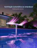 🔥Fonte de piscina solar com iluminação de arco duplo – Iluminação de fonte de piscina acima/abaixo do solo com controle remoto