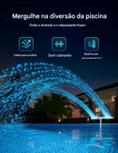 🔥Fonte de piscina solar com iluminação de arco duplo – Iluminação de fonte de piscina acima/abaixo do solo com controle remoto