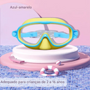 🔥🏊♀️Óculos de natação HD para crianças com armação grande, à prova d'água e antiembaçante.