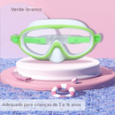 🔥🏊♀️Óculos de natação HD para crianças com armação grande, à prova d'água e antiembaçante.