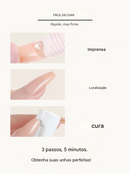 Conjunto Mágico de Cola Fixa para Unhas – Kit de Arte para Unhas 3 em 1