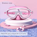 🔥🏊♀️Óculos de natação HD para crianças com armação grande, à prova d'água e antiembaçante.