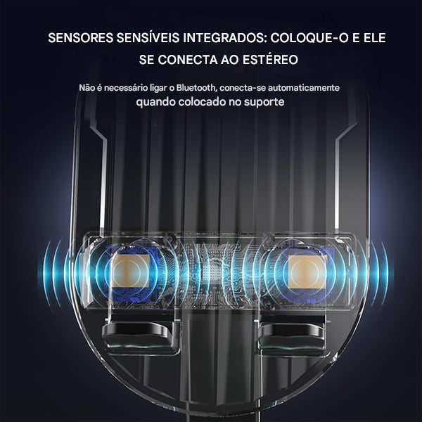 🔥Suporte para Celular 2025 Atualizado com Caixa de Som por Indução / Power Bank / Luz Ambiente