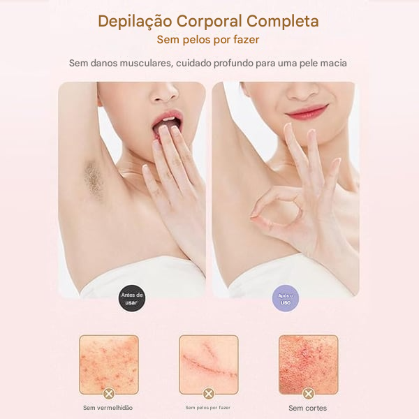 🎁 Aparelho de Depilação Elétrico Feminino 2 em 1 Confortável