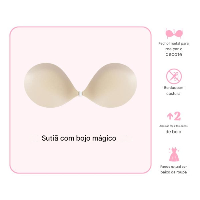 Sutiã acolchoado e adesivo