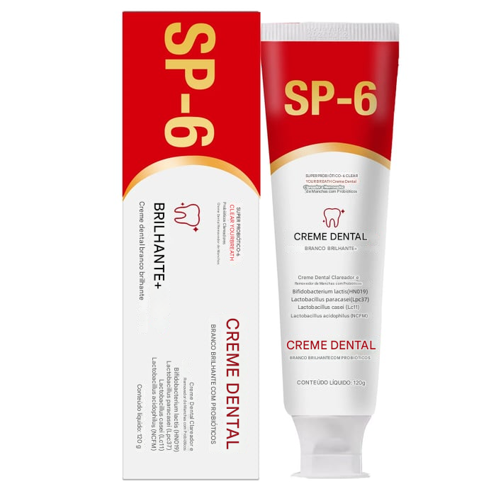 (Compre 1 LEVE 2)🔥 Super Creme Dental Probiotico-6 com 6 Probióticos – Fortalecimento da Microbiota Oral