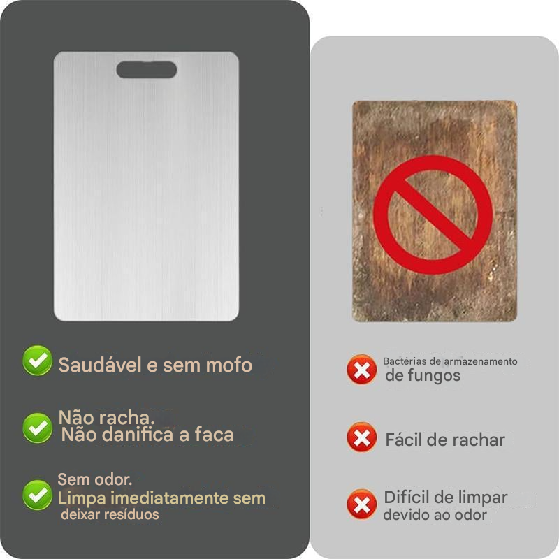🔥Tábua de corte dupla face de aço inoxidável