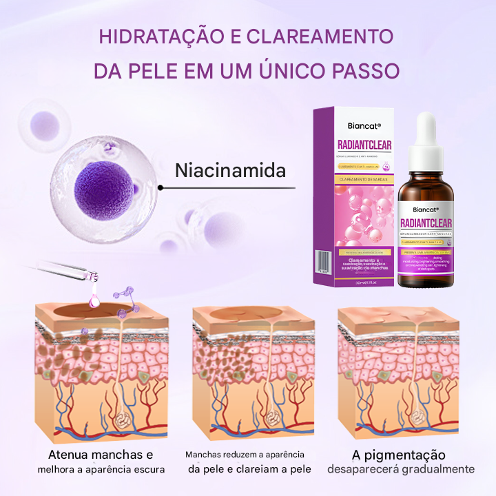 Biancat® RadiantClear Sérum Iluminador e Antimanchas
