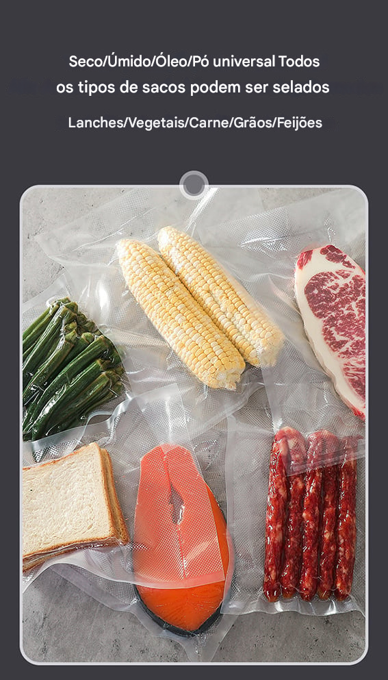 🥗Mantenha seus alimentos frescos – ✨Mini selador a vácuo sem fio