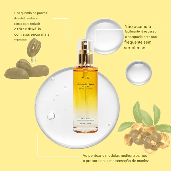 Hoegoa Spray de Óleo Condicionador 80 ml — Fortalecedor de Couro Cabeludo e Cabelos, Condicionador Sem Enxágue e Shampoo Limpador Suave