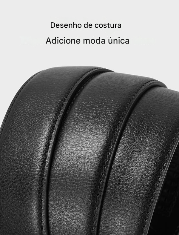 Cinto de Couro Masculino com Fivela de Catraca