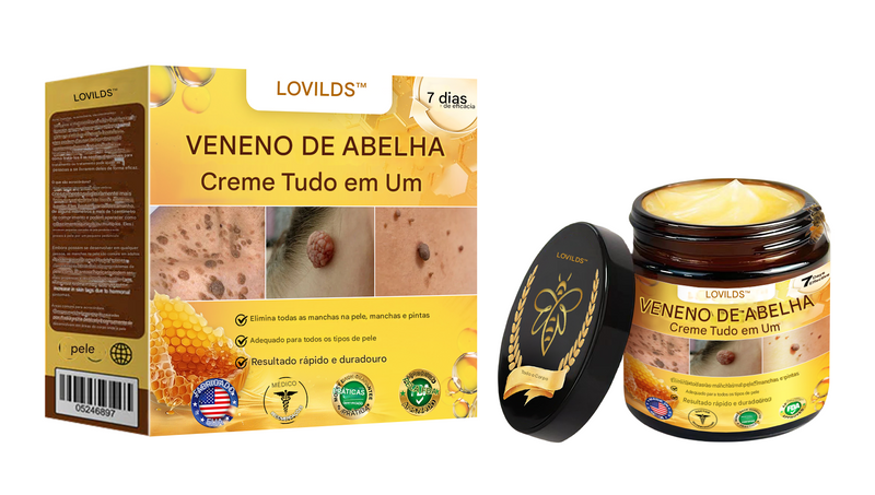 (Compre 1 Leve 2)🔥 LOVILDS™ Creme Multifuncional com Veneno de Abelha 👩‍⚕️Aprovado por Dermatologistas ✅