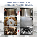 Pasta de limpeza mágica de aço inoxidável com nanotecnologia - SEGURA PARA SUPERFÍCIES, SEM RESÍDUOS