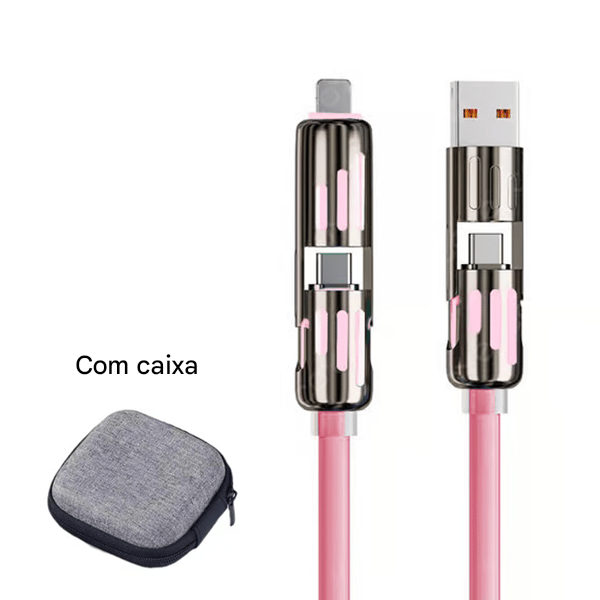 🔥Cabo USB 4 em 1 com Carregamento Rápido ⚡