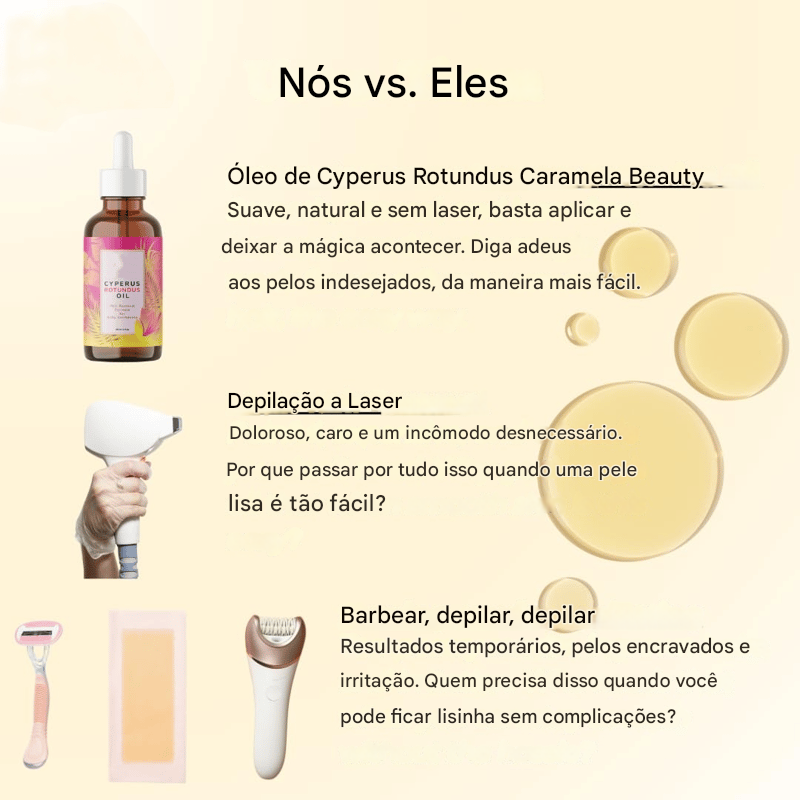 Óleo Essencial Tudo em Um para Remoção de Pelos