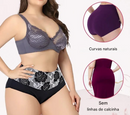 🔥Calcinha feminina plus size de algodão puro com cintura alta e controle de barriga
