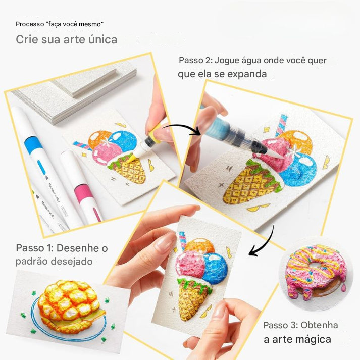 Kit de pintura com textura mágica definitiva