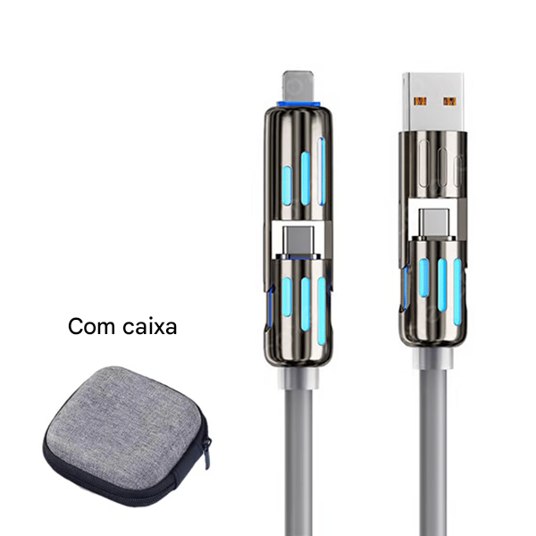 🔥Cabo USB 4 em 1 com Carregamento Rápido ⚡