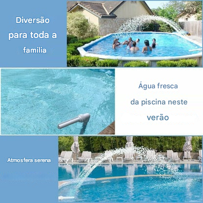 🔥Fonte de piscina solar com iluminação de arco duplo – Iluminação de fonte de piscina acima/abaixo do solo com controle remoto