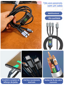 Cabo 3 em 1 Transparente e Iluminado – Dados e Carregamento