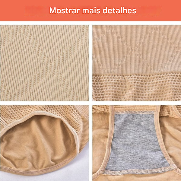 Calcinha modeladora de cintura alta com controle de barriga