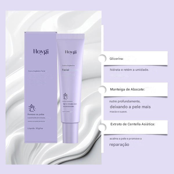 🔥 Creme Suave e Indolor para Remoção de Pelos Faciais