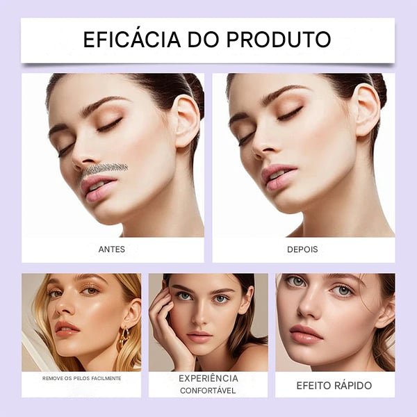 🔥 Creme Suave e Indolor para Remoção de Pelos Faciais