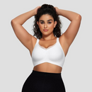 🎉🏆 Sutiã Feminino Sem Fio com Decote em V e Tiras Cruzadas em Tule – Bralette Confortável, Sem Aro, Sem Costura, Push-Up, Suporte para Camisetas, Ideal para o Dia a Dia ✅