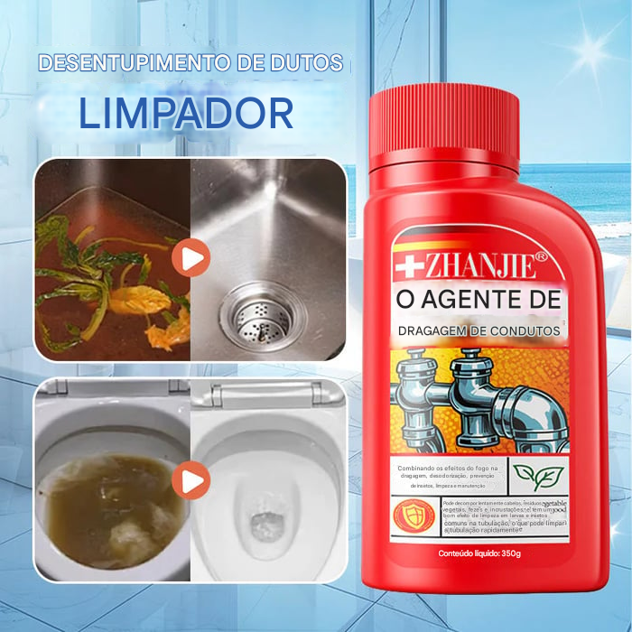 Desentupidor de Dutos com Limpador de Alta Eficiência