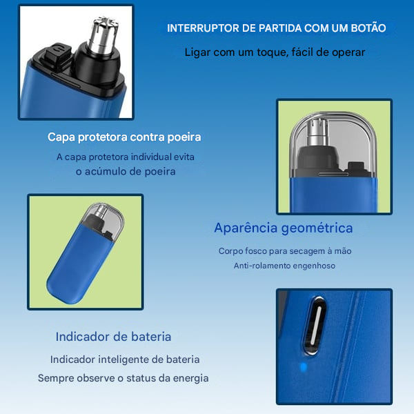 💕 Aparador de pelos nasais portátil e recarregável✂️