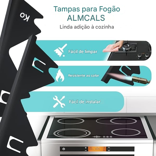 🎁Tampa Retrátil de Inox para Vão do Fogão – Adeus à Sujeira nas Laterais!