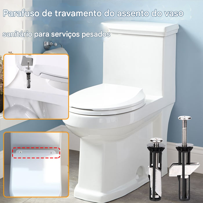 ✨ Kit de Parafusos Reforçados para Fixação de Assento de Vaso Sanitário 🚽