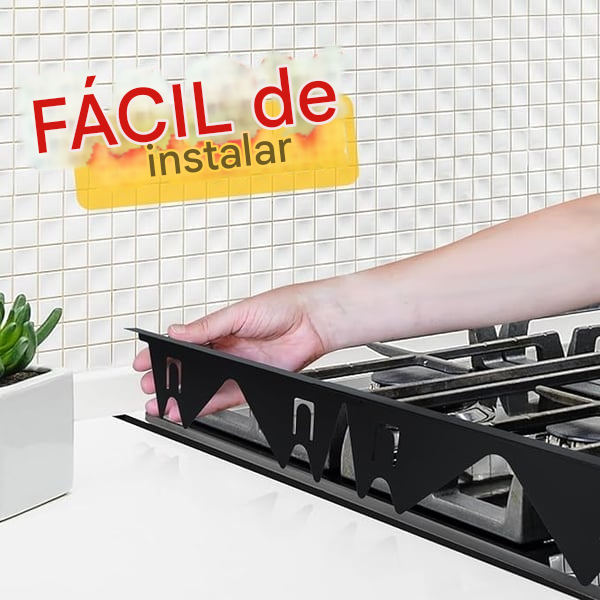 🎁Tampa Retrátil de Inox para Vão do Fogão – Adeus à Sujeira nas Laterais!