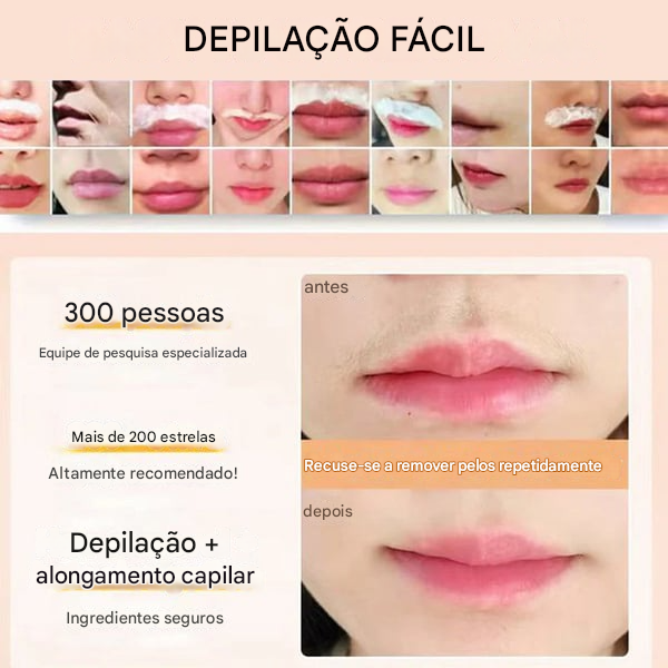 🔥 Creme Suave e Indolor para Remoção de Pelos Faciais