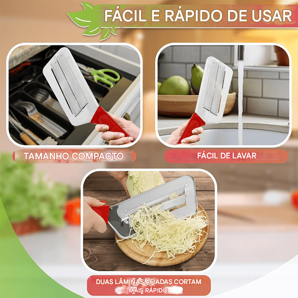 Faca trituradora de aço inoxidável - Economize tempo e energia cozinhando! ⏳🍳