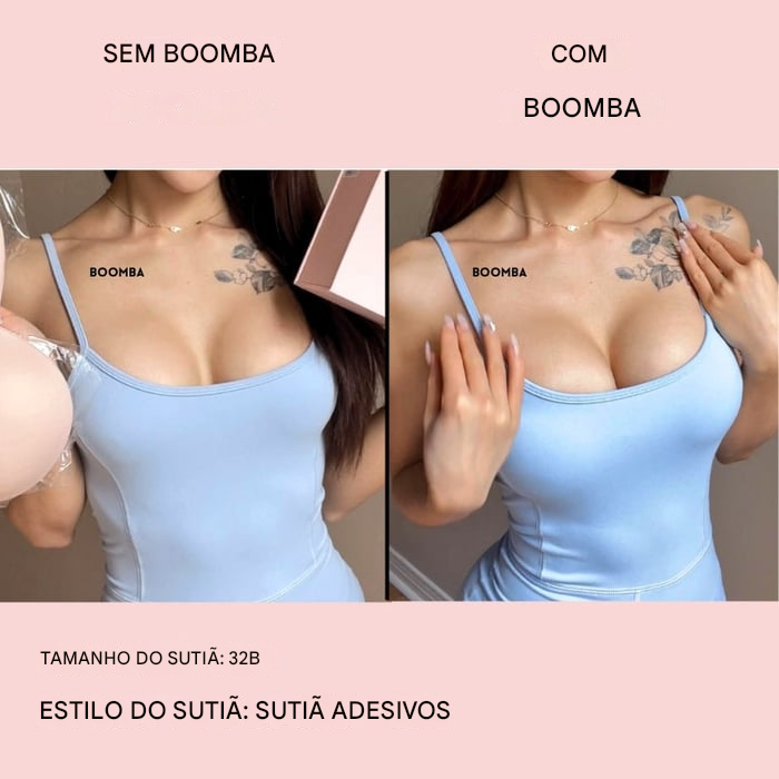 Sutiã acolchoado e adesivo