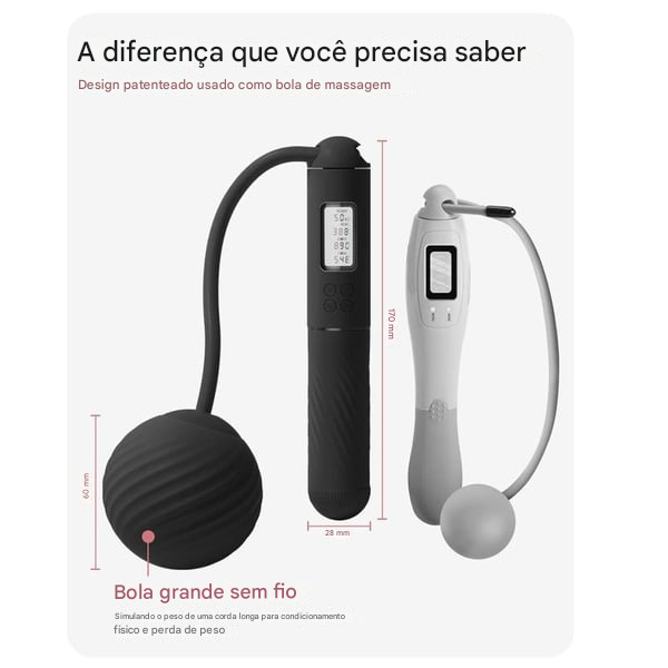 🔥Corda de pular com contador (bola de gravidade sem corda), para perder peso e queimar calorias