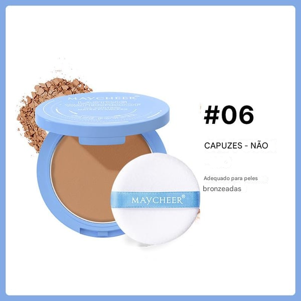 Pó Compacto de Beleza para Fixação da Maquiagem