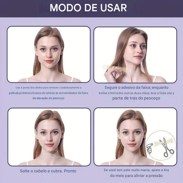 🔥 Fita Lift para Rosto e Pescoço (Efeito Duradouro) ✨