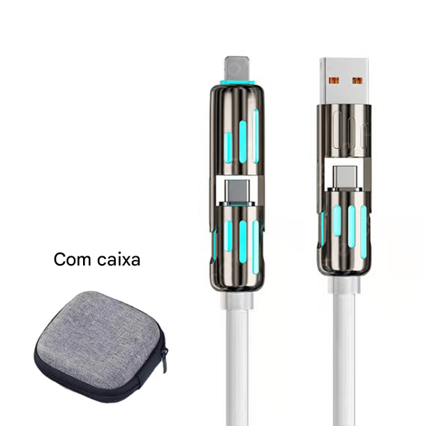 🔥Cabo USB 4 em 1 com Carregamento Rápido ⚡