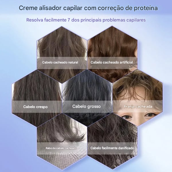 Creme de alisamento capilar com correção proteica ✅