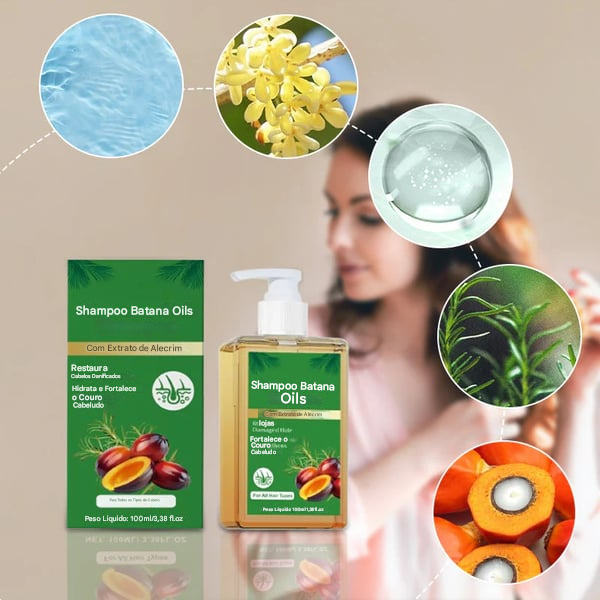 🎉🎉Shampoo de Óleo de Batana com Extrato de Alecrim
