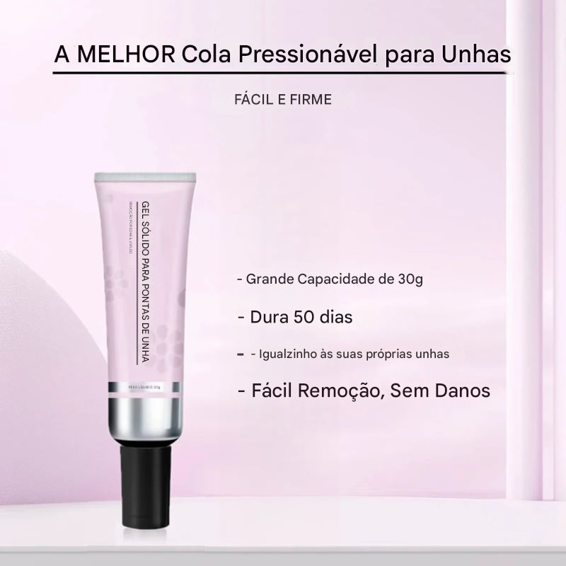 Conjunto Mágico de Cola Fixa para Unhas – Kit de Arte para Unhas 3 em 1