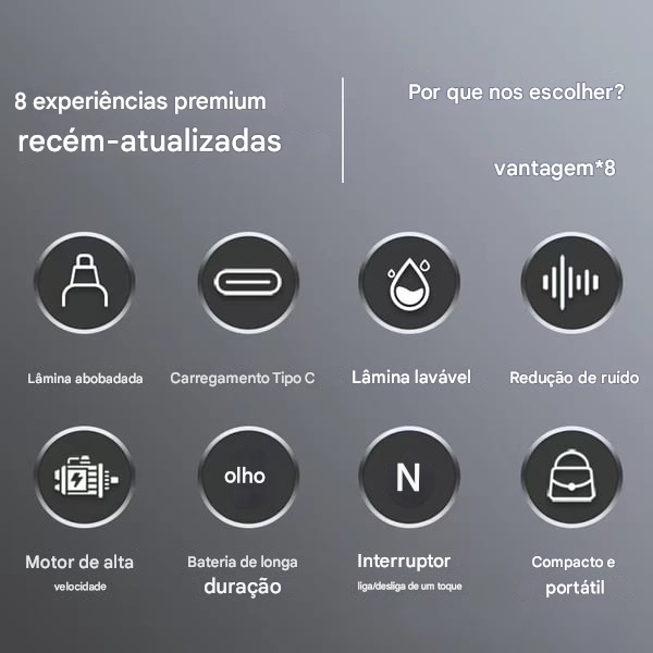 💕 Aparador de pelos nasais portátil e recarregável✂️