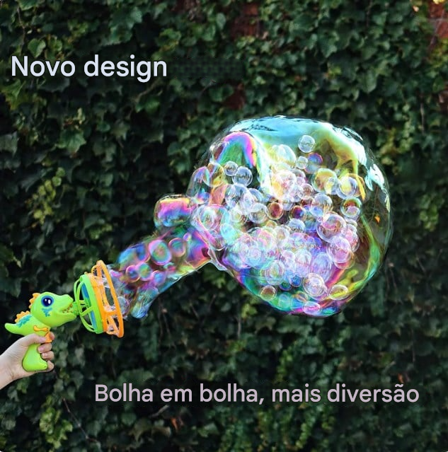 🦖Máquina de bolhas elétrica de dinossauro