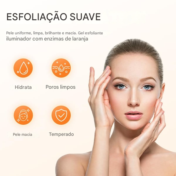 🌟 2025 Micro-Esfoliante - Gel Esfoliante Enzimático Laranja