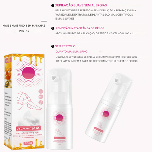 Suave como Mel: Spray Mousse Depilatório
